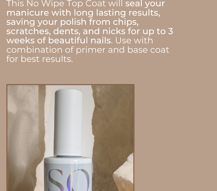 Non wipe top coat