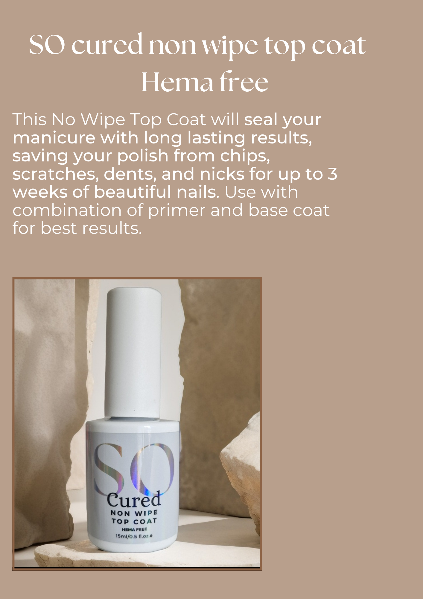 Non wipe top coat